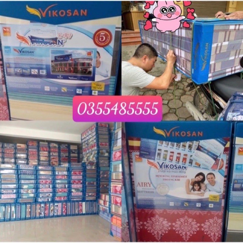 Đệm bông ép vikosan cứng chắc