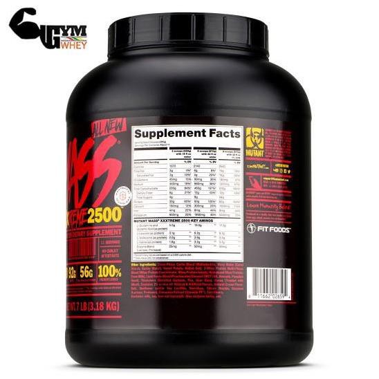 [Túi Zip 1KG] Sữa Tăng Cân Nhanh Mutant Mass Xtreme 2500 - 1Kg - Chính Hãng