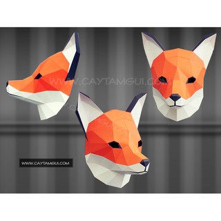 KIT mặt nạ cáo 3D handmade (Fox mask)