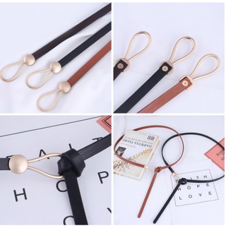Dây thắt lưng da PU nữ LEOSWEARING Đai váy phối đồ siêu xinh tôn dáng Belt bản nhỏ cho đầm dự tiệc