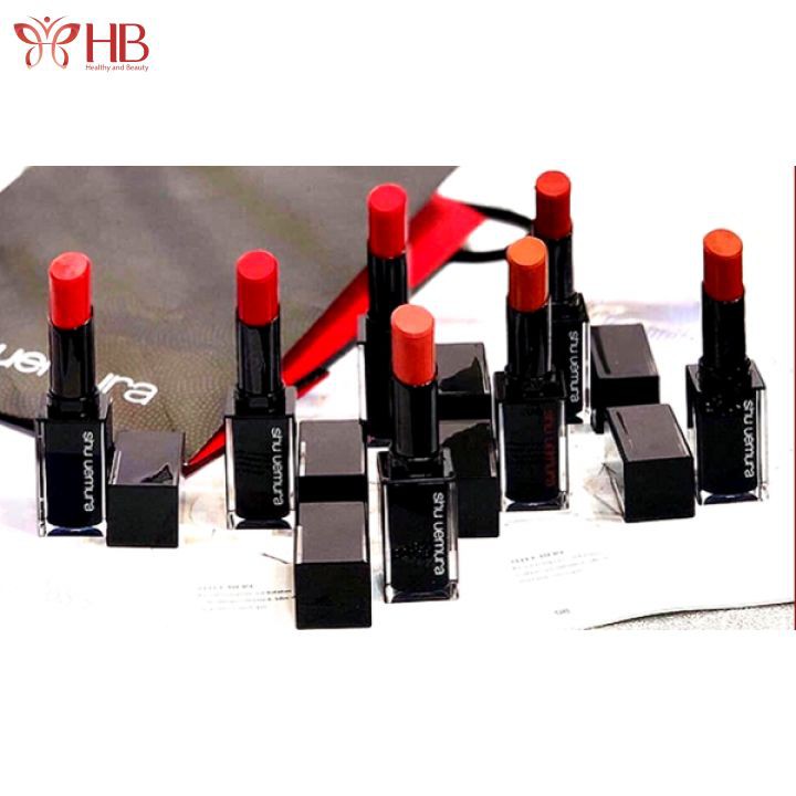 [Hàng Nhập Khẩu 100%] Son Shu Uemura Màu 570 Vỏ Đen - Đỏ Cam