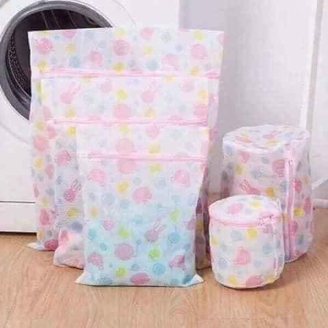 Set 5 túi giặt quần áo,đồ lót đủ kích thước TT, sét túi giặt hoa