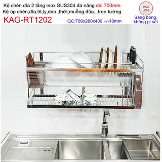 KỆ ĐỰNG CHÉN DĨA 2 TẦNG KAG-RT1202