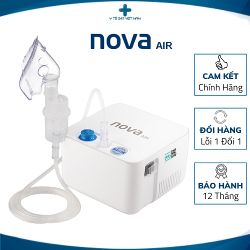 Máy Xông Mũi Họng Và Hút Dịch Mũi NOVA AIR Cho Bé - Bản Cải Tiến Cốc Hút Dịch, Máy Xông Khí Dung 2 Trong 1