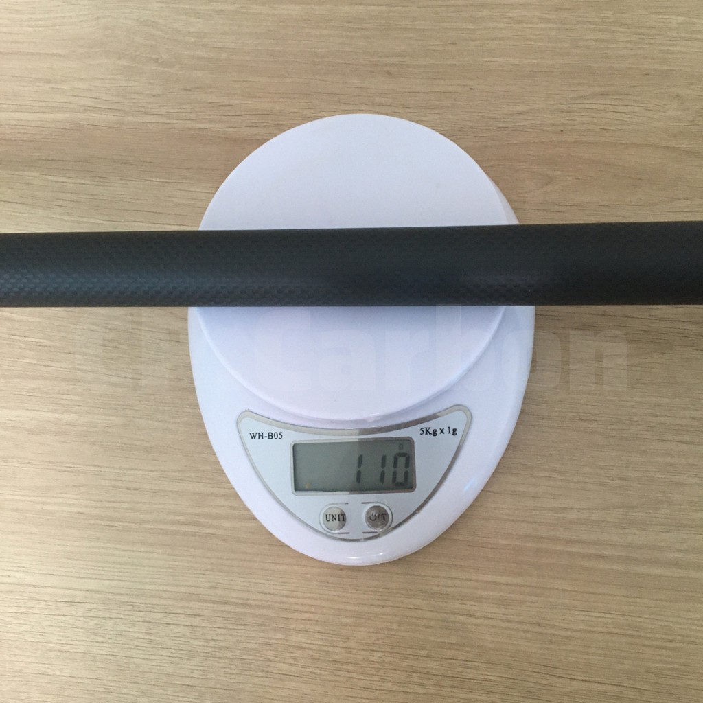 Ống Carbon 3K rỗng dài 1 mét đường kính ngoài 25mm, đường kính trong 23mm