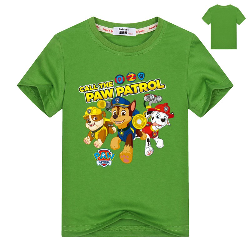 Áo thun hình Paw Patrol Marshall Chase Rubble cho bé trai và bé gái