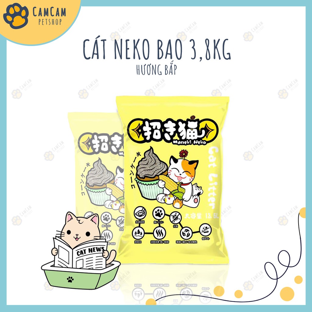 Cát vệ sinh cho mèo Neko Bao 3,8kg - Cát mèo nhiều mùi hương