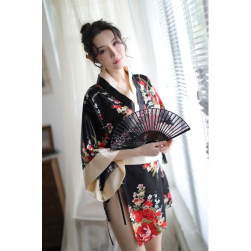 HÓT HÓT Choàng Ngủ Kimono Phong Cách Nhật Bản (Kèm Quần Chíp)