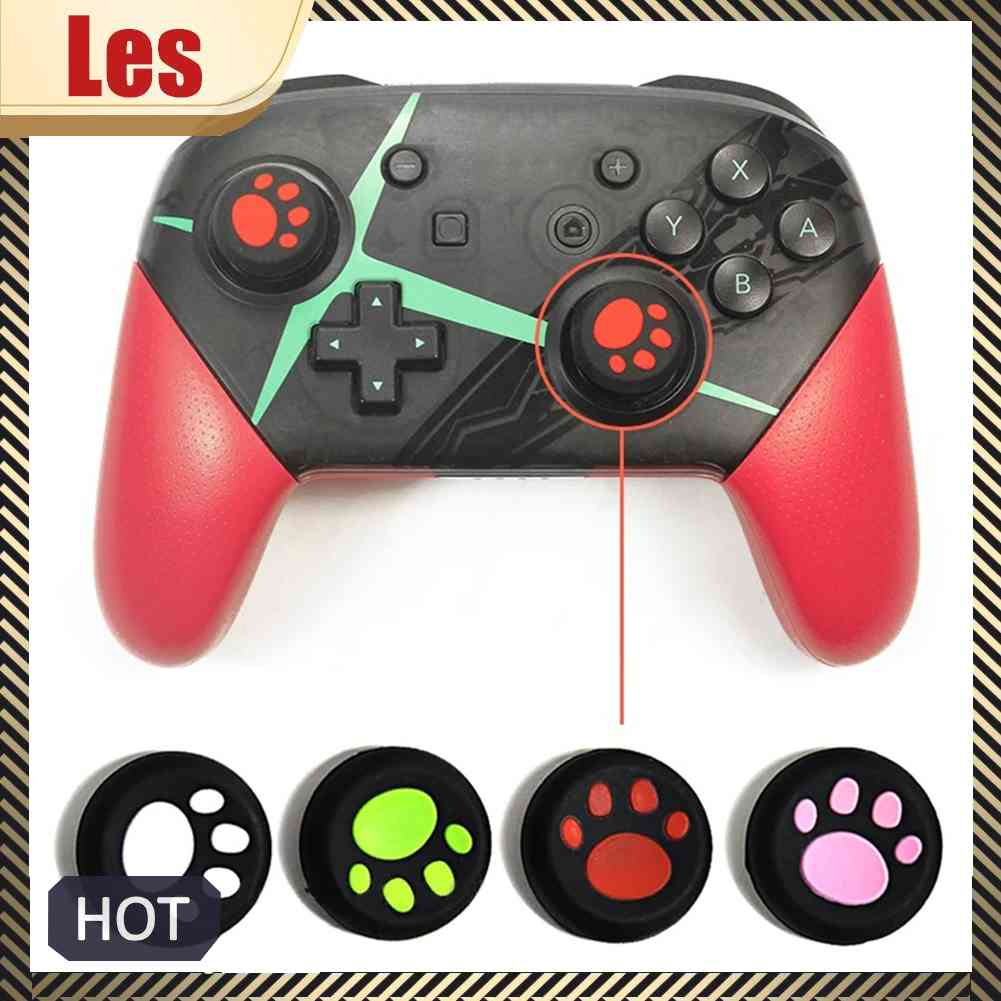 Set 4 Nút Bấm Hình Chân Mèo Bằng Silicon Cho Tay Cầm Chơi Game PS5 PS4 PS3 Xbox One 360