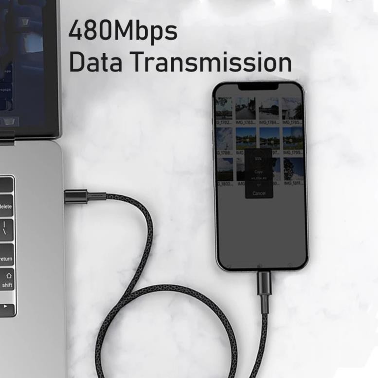Dây cáp sạc nhanh 20w chuẩn PD type c usb c to lightning hiệu Baseus Data Cable cho iPhone / iPad - Hàng chính hãng