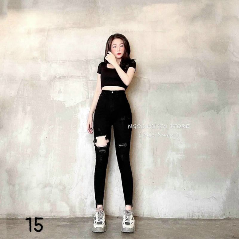 [ẢNH THẬT+HÀNG SẴN] QUẦN SKINNY CO GIÃN LƯNG CAO
