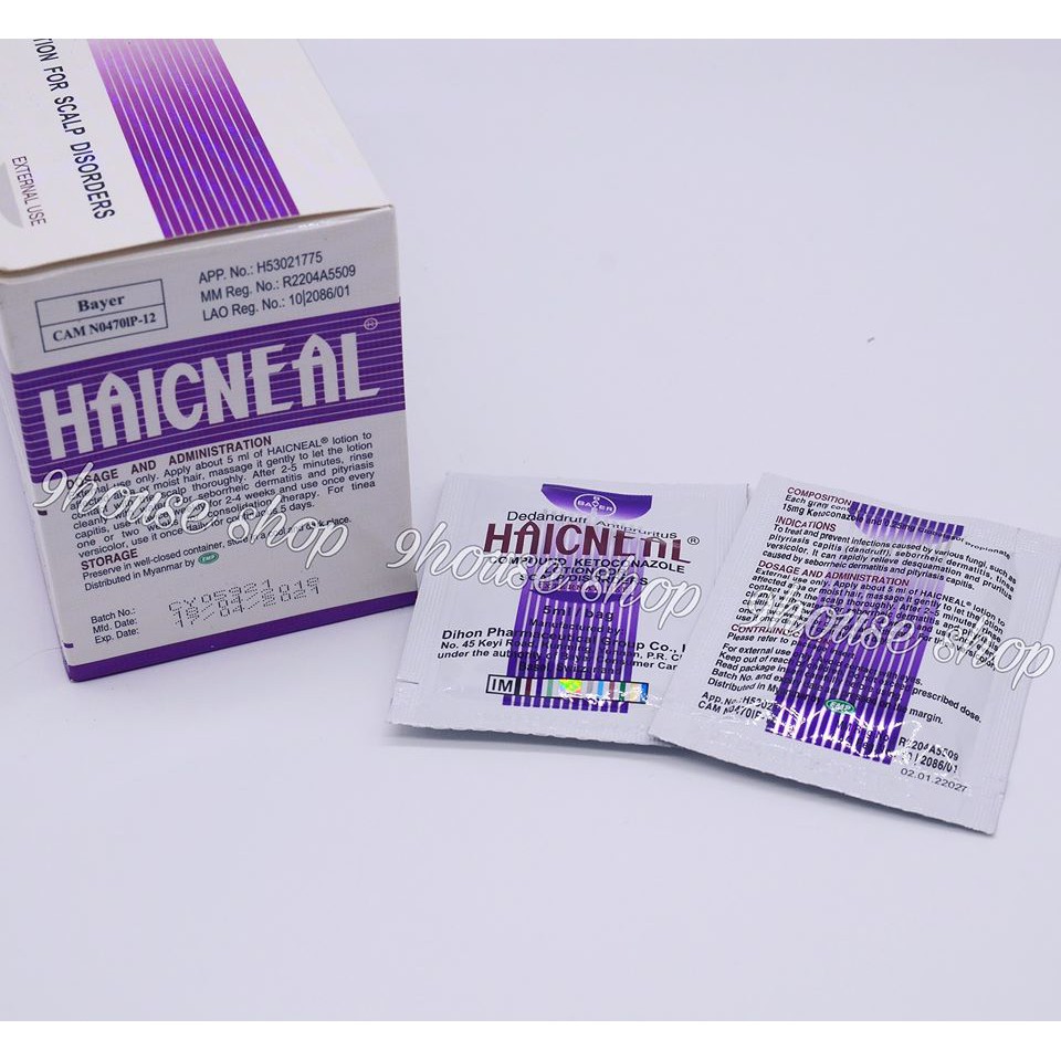 TB13 (Date 10/2021_Dạng Gói) HỘP 50 Gói Dầu gội Haicneal Hỗ Trợ Nấm & Gàu 5ml 20 .