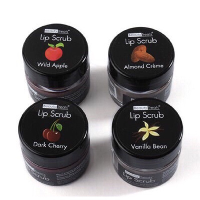 Tẩy tế bào da chết môi Beauty Treats Sugar Lip Scrub Táo - Cherry - Hạnh nhân - Vani