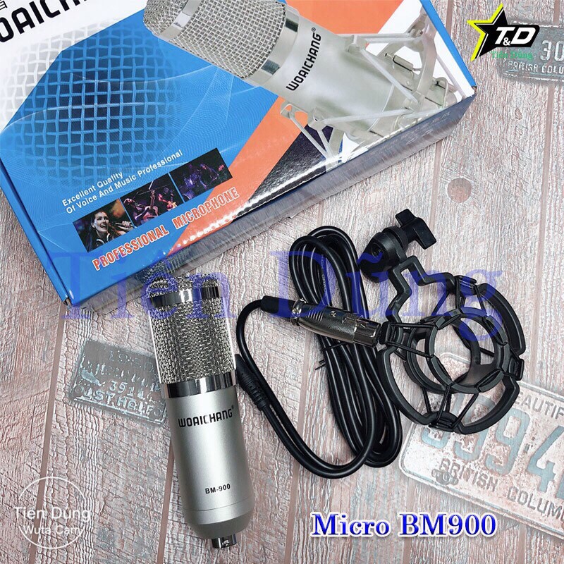  Micro thu âm bm900 MIC LIVE STREAM cho các sound card