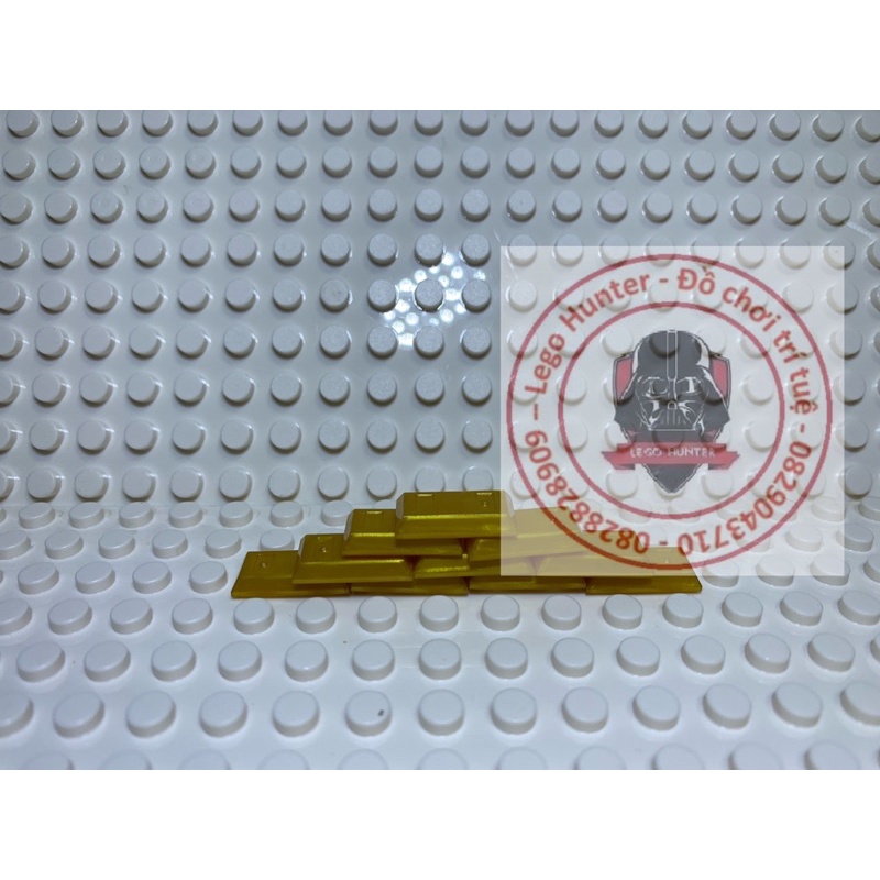 Non Lego phụ kiện moc : combo 10 thỏi vàng , cục đất sét màu nâu part 1x2