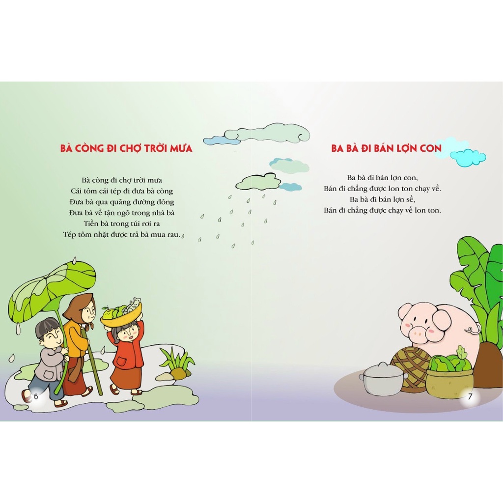 Sách - Combo 3 cuốn Tuyển tập Đồng Dao Thơ Truyện cho bé 2-8 tuổi
