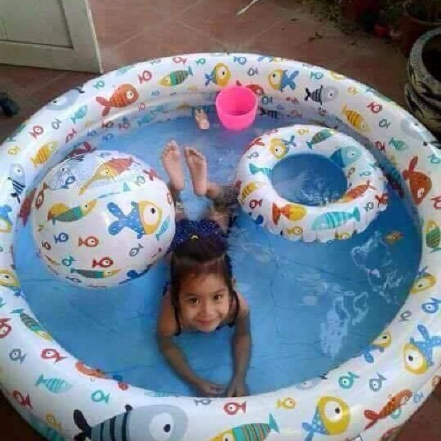 BỂ BƠI 3 CHI TIẾT TẶNG KÈM PHAO VÀ BÓNG