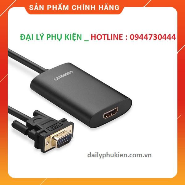 Cáp chuyển đổi VGA to HDMI + Audio 40264 màu đen Ugreen dailyphukien
