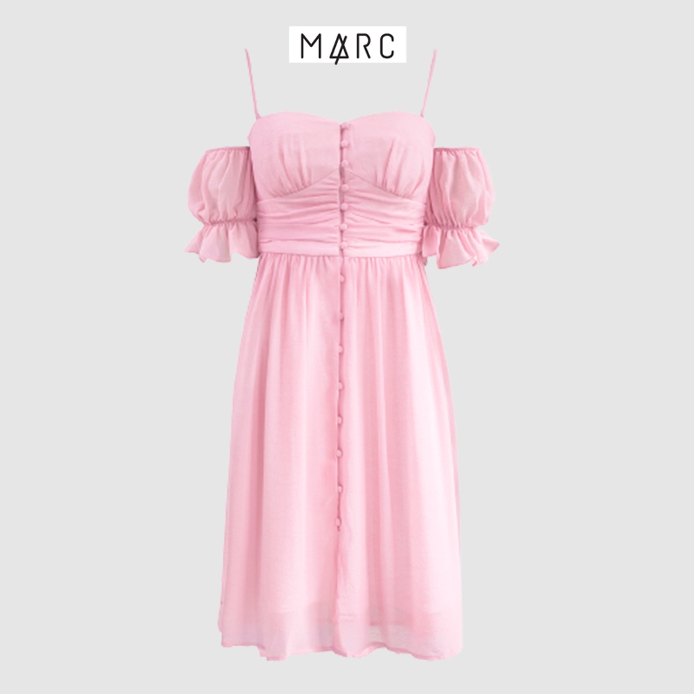 Đầm nữ MARC FASHION 2 dây sheer nhấn tay bèo | BigBuy360 - bigbuy360.vn