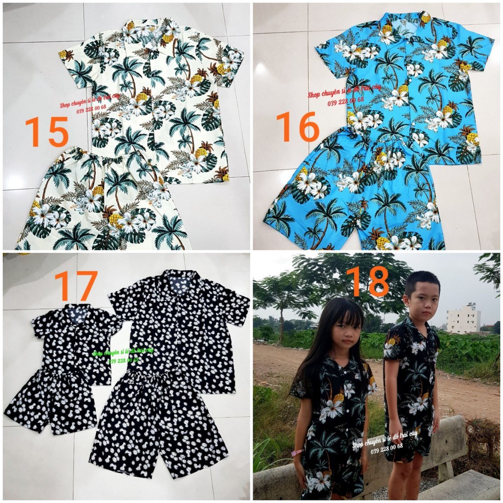 [Hàng có sẵn] Đồng phục đi biển nhiều mẫu hot. Đủ size từ 7-100kg - chất kate thái - số lượng lớn