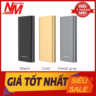 Pin sạc dự phòng borofone bt19b universal 10000mah-20000mah output 2a, vỏ kim loại - hãng phân phối chính thức