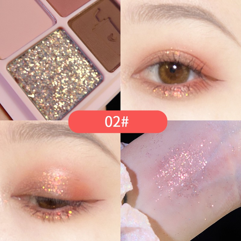 (Hàng Mới Về) Bảng Phấn Mắt Faiccia 4 Màu Lì Và Ánh Ngọc Trai Kết Hợp Thời Trang | BigBuy360 - bigbuy360.vn