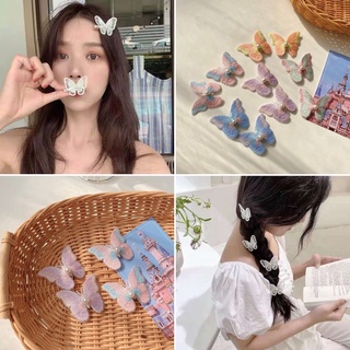Kẹp Tóc Lưới Thêu Hình Bướm Dễ Thương Cho Bé Gái