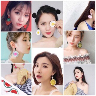 Khuyên tai trái cây, hoa quả dáng to nổi bật