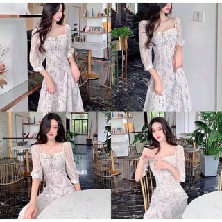 Đầm hoa vintage QC