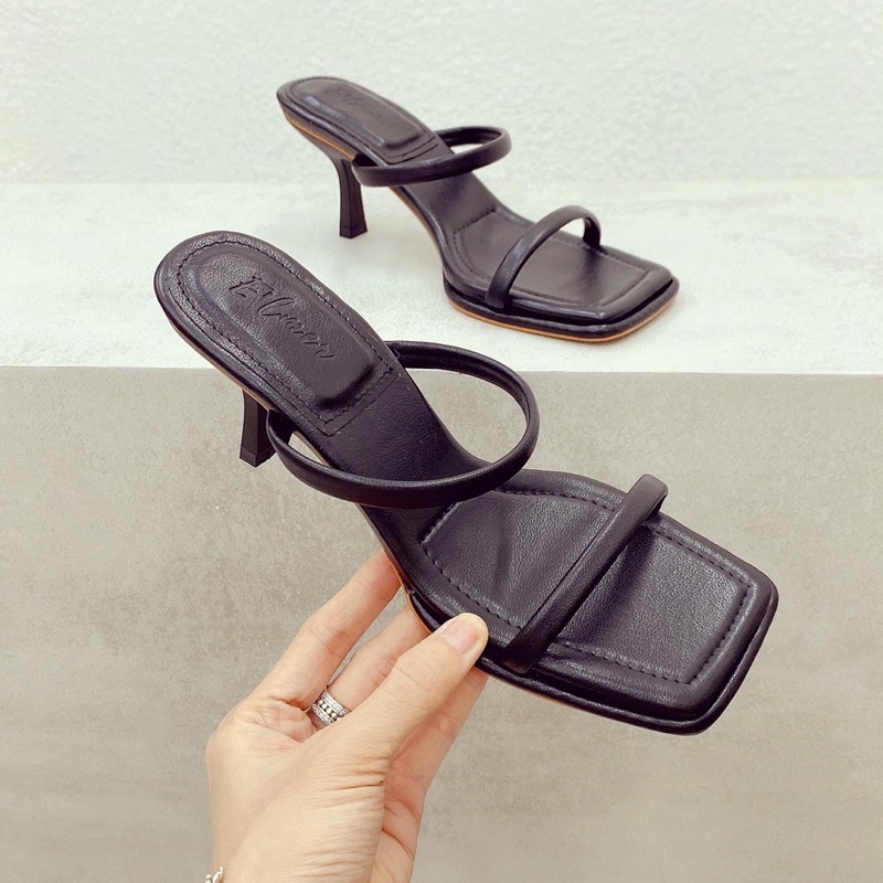 GUỐC GÓT NHON 2 QUAI NGANG MŨI VUÔNG - GUỐC nữ thời  trang SIÊU XINH