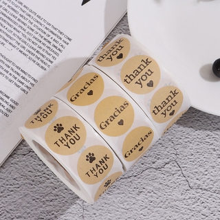Cuộn 500 Miếng Dán Chữ Thank You Trang Trí Tiệc Cưới