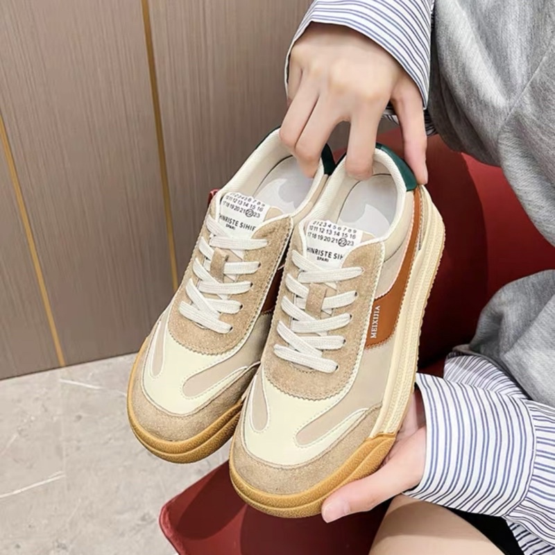 Giày Thể Thao Sneaker Nữ Vạch Nâu Chất Đẹp Siêu Nhẹ