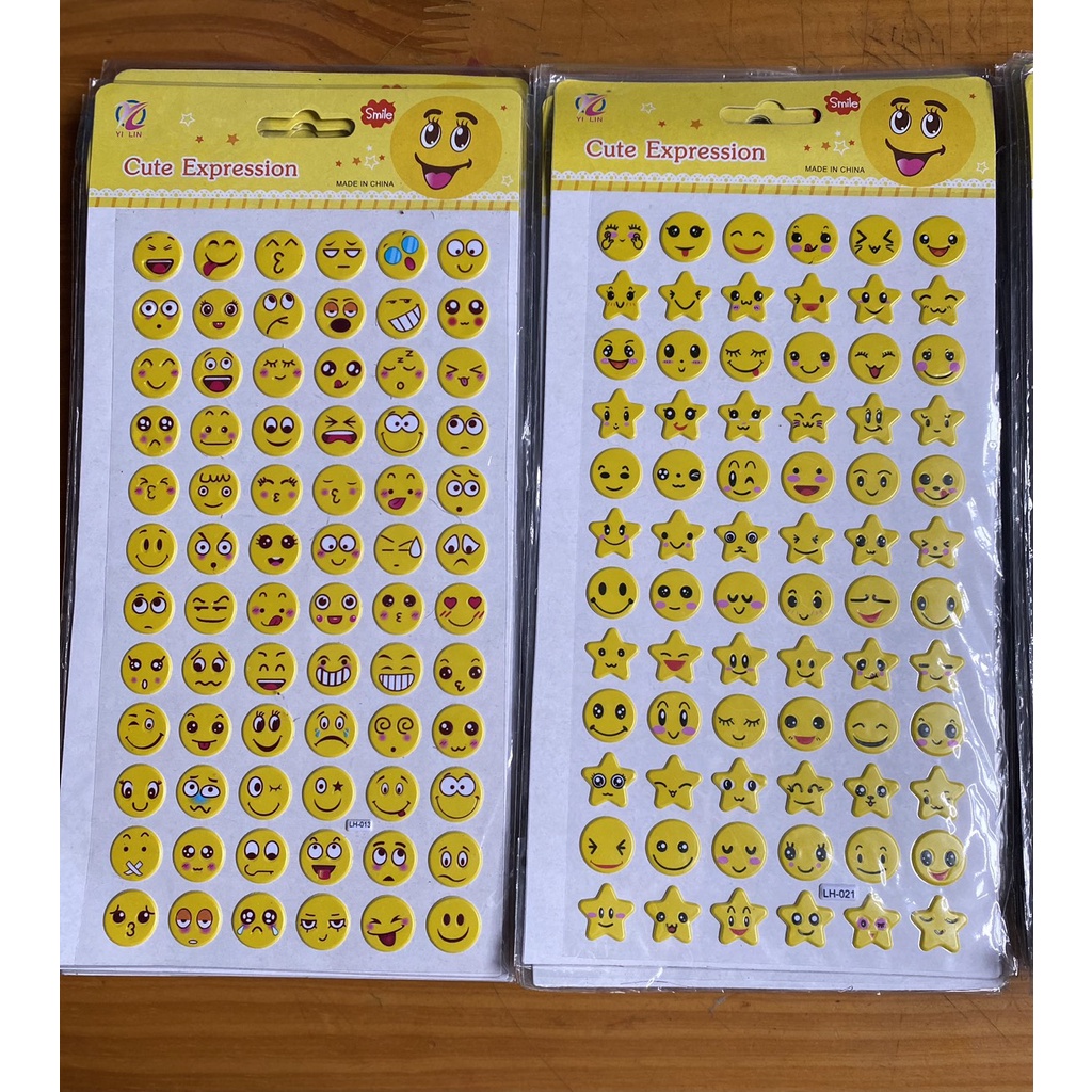 Sticker Dán Hình Mặt Cười Siêu Dễ Thương