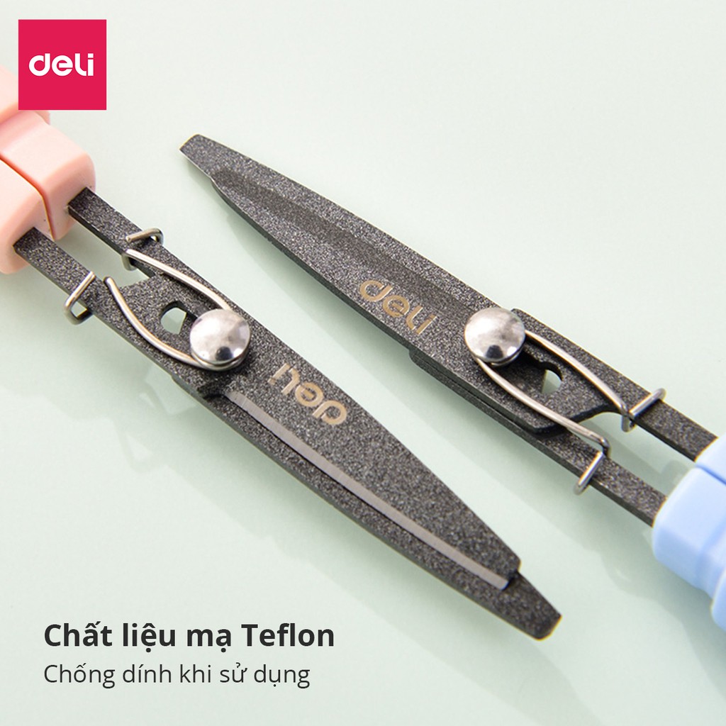 Kéo tiện lợi 105mm Deli - có khóa an toàn - 77761