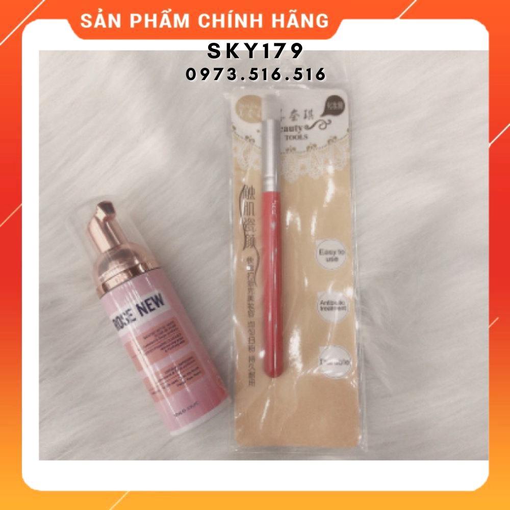 Combo vệ sinh siêu sach( rose+ 1 cọ) _dụng cụ nối mi_mi fan_mi khay_keo nối mi_dụng cụ mi giá rẻ_kho si mi_sky179