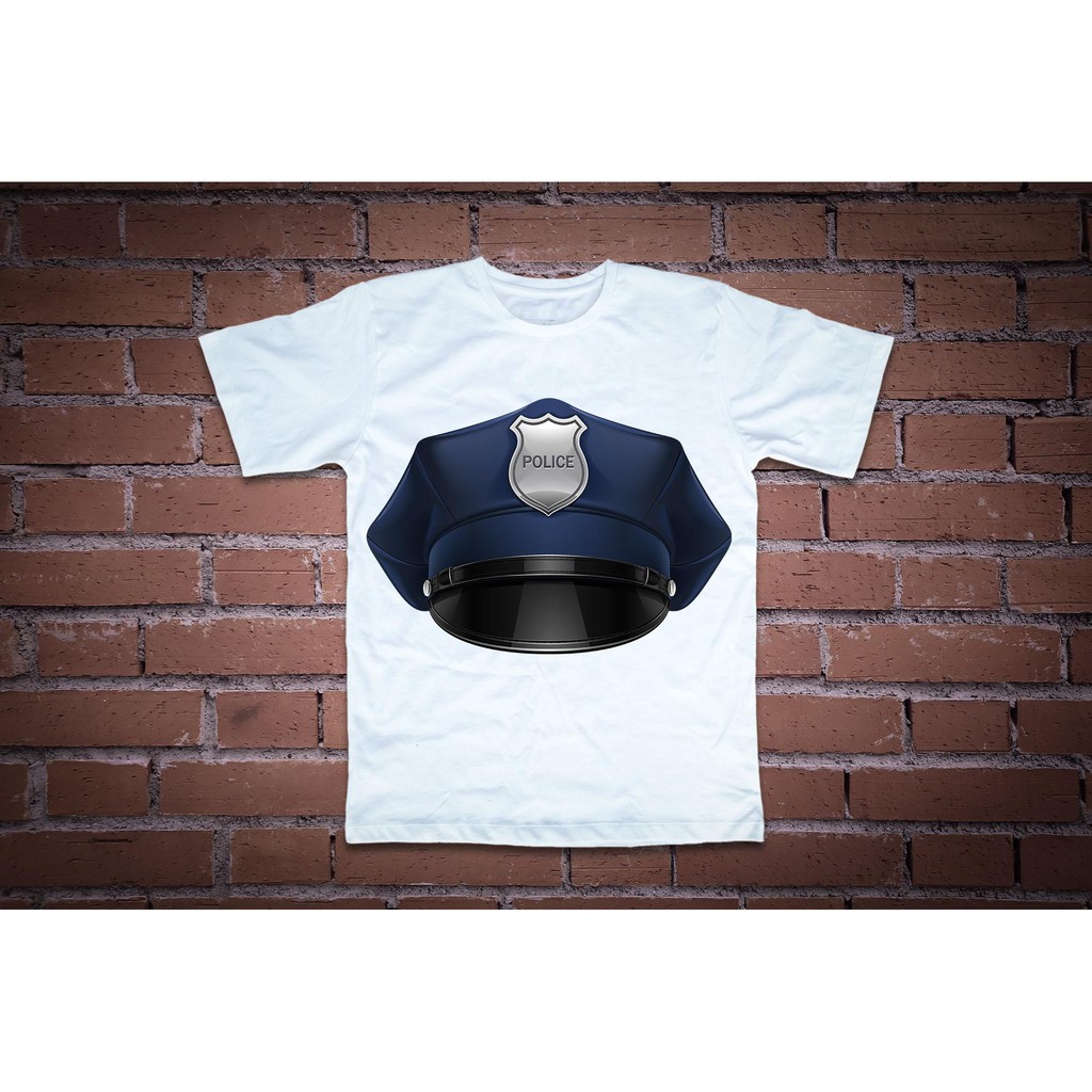 Áo thun in hình mũ công an