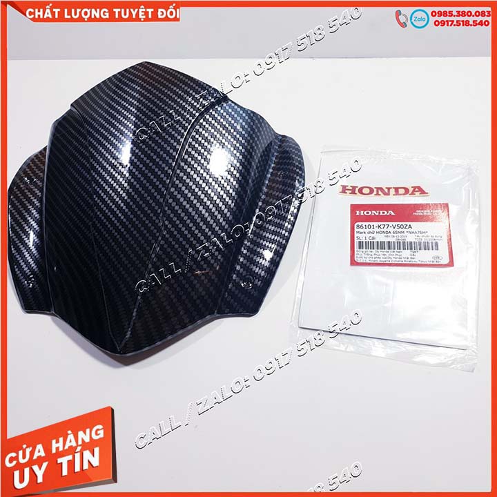 Combo Chắn Gió Sh 2020 Sơn Carbon + Tem HONDA Chữ Đỏ Chính Hãng