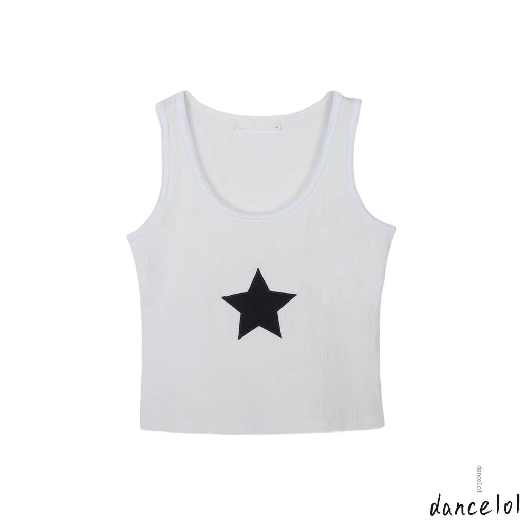 Áo Ba Lỗ Thêu Ngôi Sao Thời Trang Mùa Hè Dành Cho Nữ 1O1