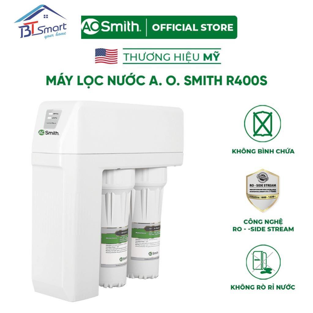 Máy lọc nước A. O. Smith R400S (màn hình cảnh báo dạng 2 nút LED ) uống trực tiếp