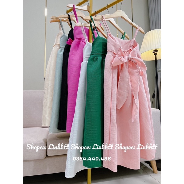 NEW | VÁY 2 DÂY BABYDOLL XỐP PHỒNG NƠ LƯNG