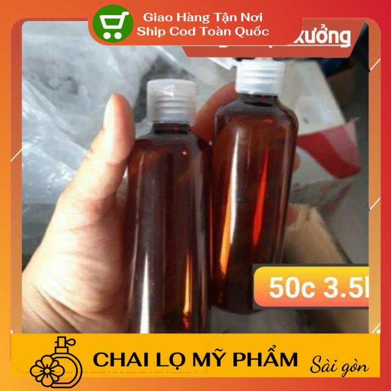 Chai Chiết Mĩ Phẩm ❤ SIÊU RẺ ❤ Chai nắp bật nâu 50ml,100ml chiết mỹ phẩm , phụ kiện du lịch