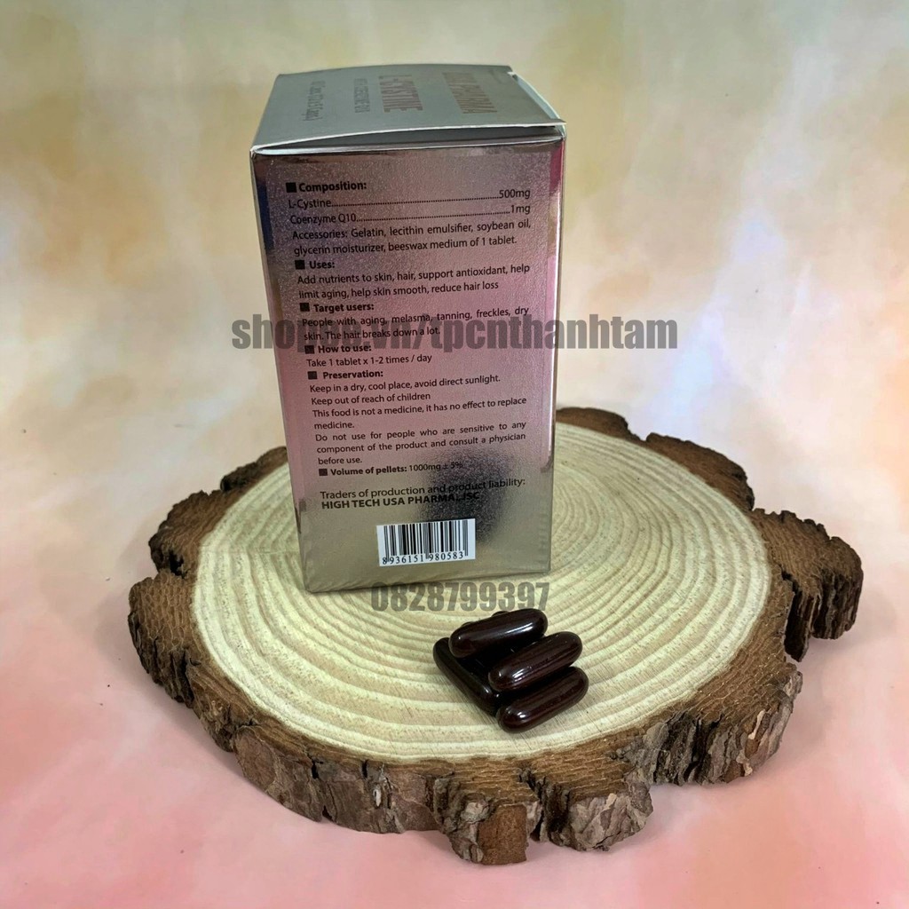 L-CYSTIN  rụng tóc, bổ sung dưỡng chất giúp da giảm nám, tàn nhang - Hộp 60 viên