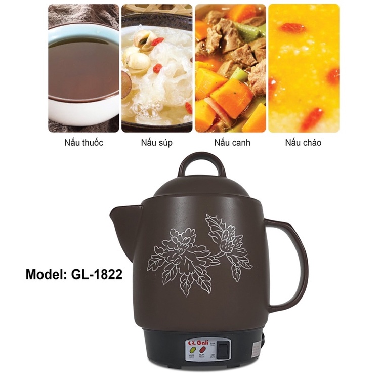 Ấm sắc điện Gali GL-1822