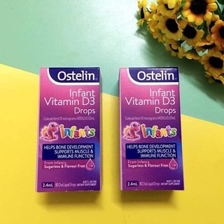 Vitamin D3 dạng nhỏ giọt cho bé - Ostelin infant Vitamin D3 Drops 2,4ml