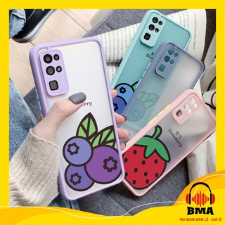 Ốp lưng Realme 5i /5/ 5s/ 6/ 6i mẫu nhám hoa quả chống vân, bảo vệ camera màu pastel cực xinh xắn