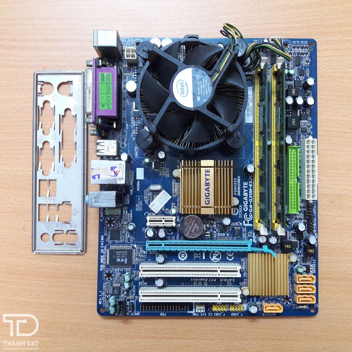 Combo Main Giga G31, E8400, ram 4GB DDR2, Quạt 775