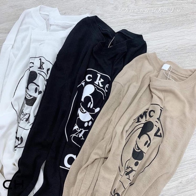 ÁO DÀI TAY NỮ THUN TĂM LẠNH MICKY