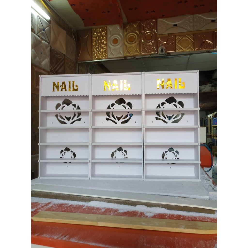 Kệ Để Đồ Móng Nail Để Nước Sơn Treo Tường PVC Siêu Chắc