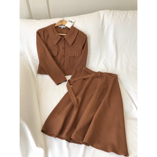Set váy middi công sở