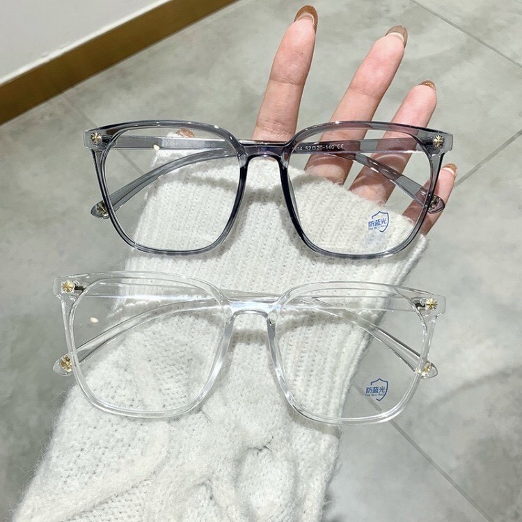 Kính cận phong cách Hàn Quốc nam nữ gọng vuông, mắt kính không độ chống tia UV đẹp giá rẻ LUMINA 070